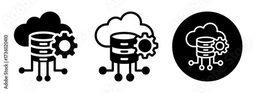 Big Data Development Icon Collection Glyph & Mixed Style