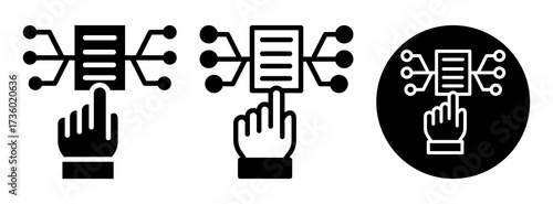 Version Control Icon Collection Glyph & Mixed Style