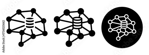 Data Mesh Icon Collection Glyph & Mixed Style