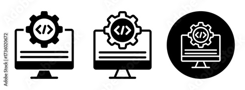 Backend Development Icon Collection Glyph & Mixed Style