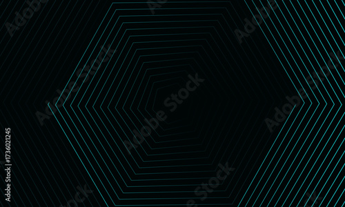 Black background with blue neon hexagon grid. Glowing hex background