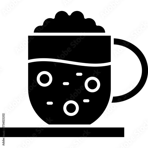 Dalgona Coffee Icon Vector Element