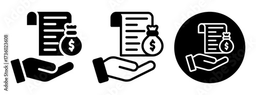 Capital Budget Icon Collection Glyph & Mixed Style