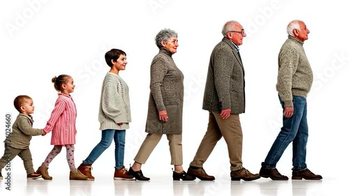 Elders and Kids in Continuous Growth from Young to Old