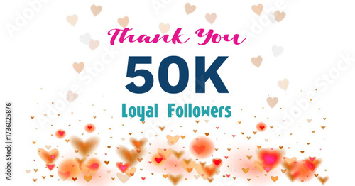 Social Media Milestone Pack – Thank You Graphics for Follower Growth - 50K Followers