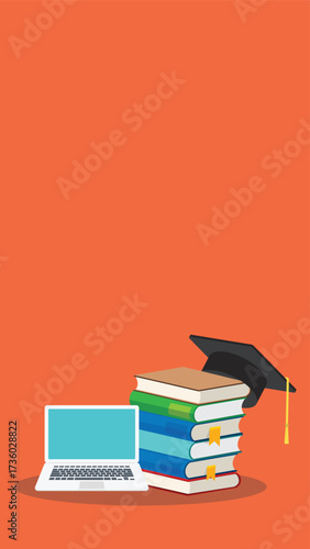 Online learning. Concept of webinar, business online training, education on computer or e-learning concept, video tutorial vector illustration	