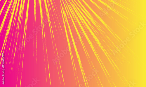Comic book speed red yellow color lines isolated on background stripe and radial effect style for manga speed frame, superhero action, explosion background. Motion line effect, pop art. Vector 10 eps