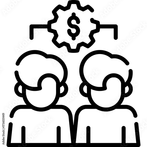 Peer to Peer Outline Icon