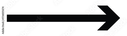 Straight right pointing arrow vector element