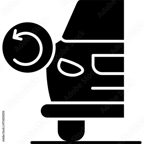 Headlight Icon Vector Element