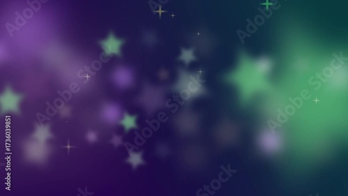 Colorful Abstract Starfield Bokeh. A Seamless Looping Motion Background