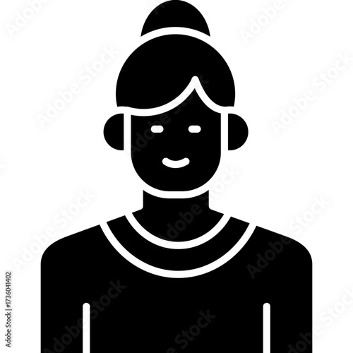 Female Soccer Player Icon Vector Element