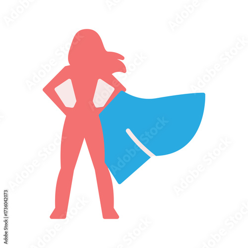 Superhero woman silhouette