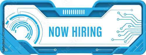 Now hiring banner design for recruitment technology and innovation