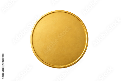 Blank Gold Coin, Isolated Token, Money, Currency