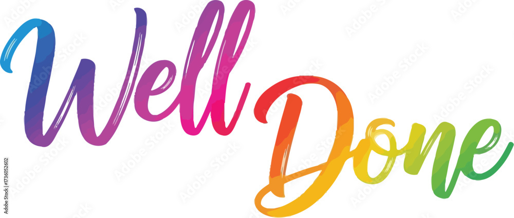 Obraz premium Well done congratulations greeting card message colorful celebration
