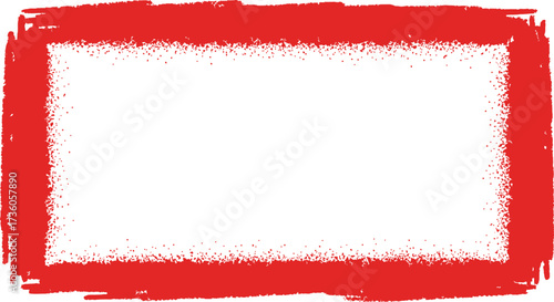 Red frame border design for graphic elements and creative projects