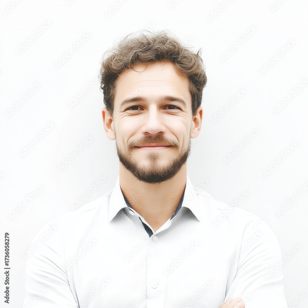 Obraz premium Smiling Professional in Light Background Image