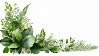 Elegant Greenery Corner Border