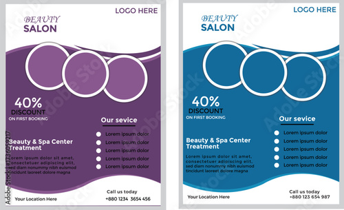 Beauty Salon Flyer Template Design