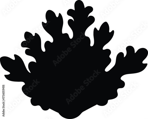Coral silhouette vector, Coral  icon silhouette vector illustration