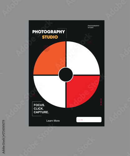 Photography studio flyer design template