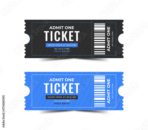 Tickets, Admit One Tickets, Multipurpose retro ticket