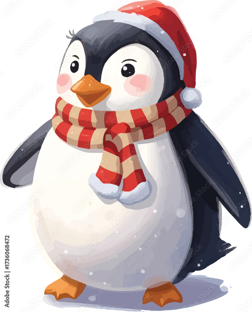 Naklejka premium Christmas Penguin