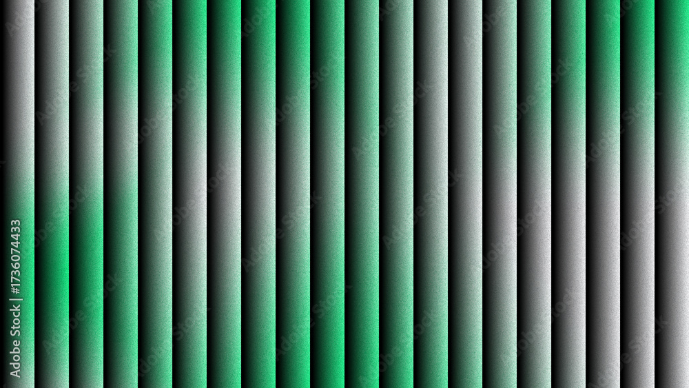 Obraz premium Fractal Glass Gradient – Grainy Blurry Abstract Texture Green colour Waves on Dark Background. Ideal for Branding, Visual Effects, Banner, Wallpaper, Copy Space