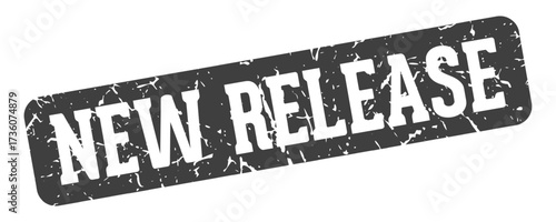 new release rectangular sign. new release stamp