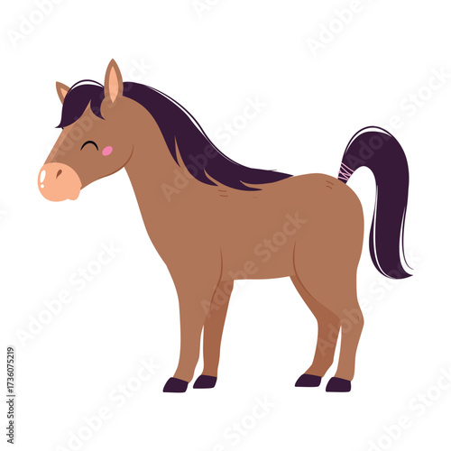 Horse as Farm Animal and Livestock Vector Illustration
