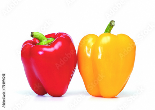 poivron, rouge, jaune, poivron détouré