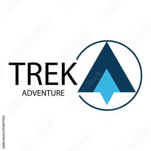 Modern Geometric Trek Adventure Logo