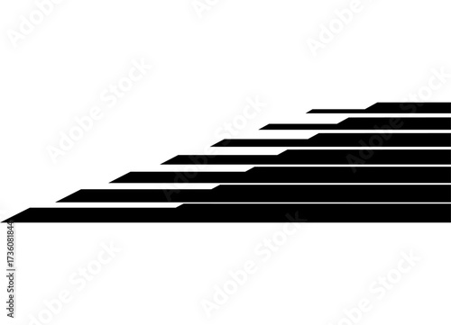 Vector stripe of black lines on a white background. for car body, boat, sportswear, toy. Sports design element. background. Racing. game. Place for text, Spot, Striped Pattern