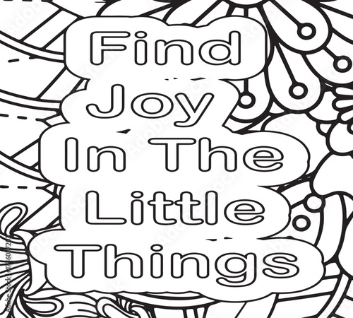 Inspirational Quotes Coloring Book pages for adults and kids 