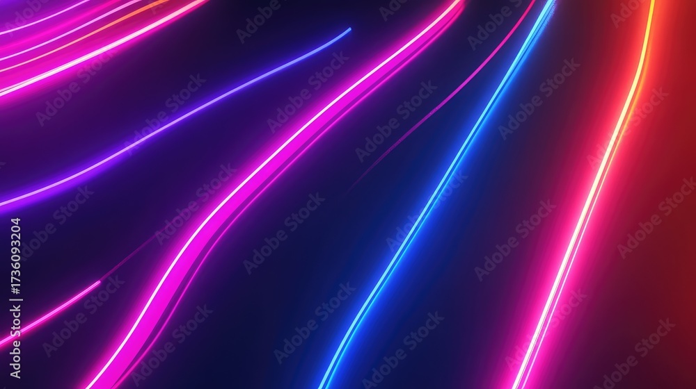 Fototapeta premium Abstract glowing lines creating a vibrant light flow