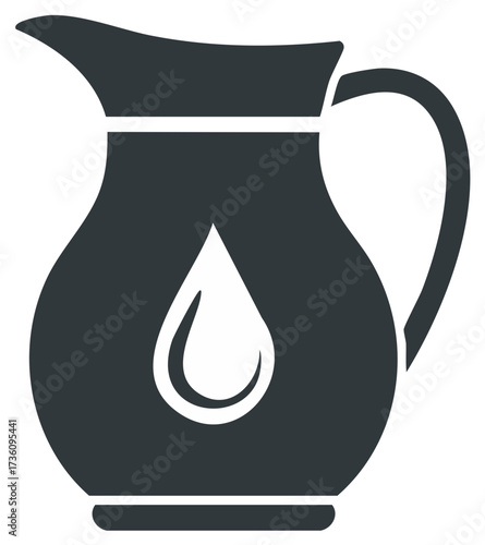 Stylized jug icon with a water drop symbol inside, representing freshness and purity