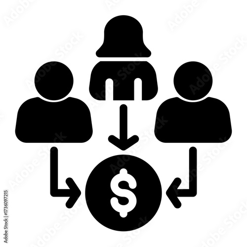 Glyph Style customer icon highlighting user profiles, audiences, and client groups.