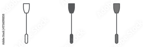 Horse whip line icon, costume and performance accessory, vector graphics, editable stroke