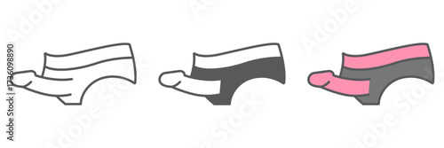 intimate Strap accessory line icon, costume and roleplay item, vector graphics, editable stroke