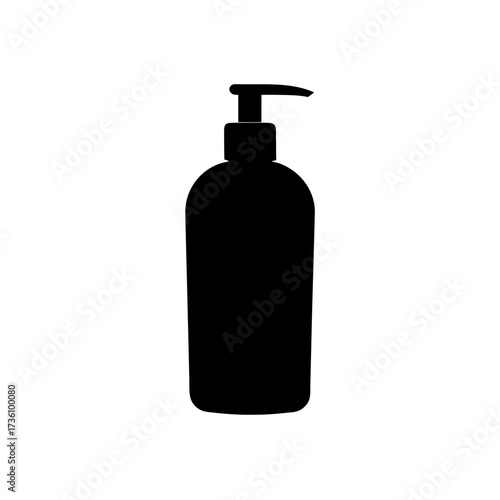 conditioner bottle icon black silhouette vector illustration on transparent background
