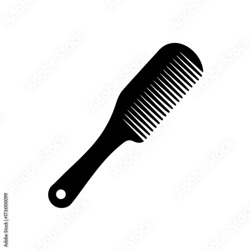 comb icon black silhouette vector illustration on transparent background