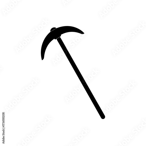 crowbar icon black silhouette vector illustration on transparent background