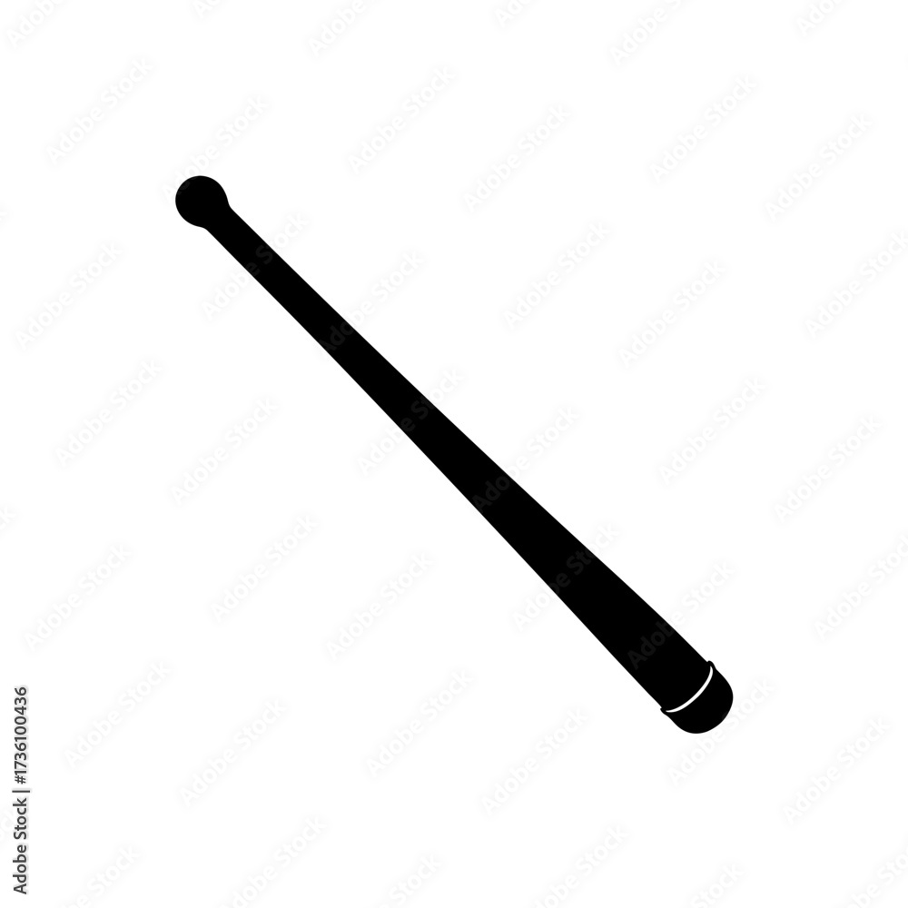 drumstick icon black silhouette vector illustration on transparent background