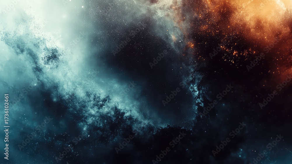 Fototapeta premium Cosmic nebula forming stars in deep space