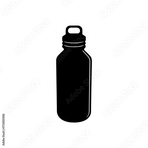 Wallpaper Mural water bottle icon black silhouette vector illustration on transparent background Torontodigital.ca