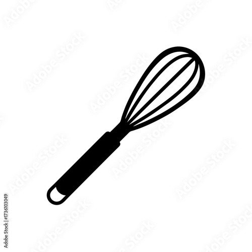 whisk icon black silhouette vector illustration on transparent background