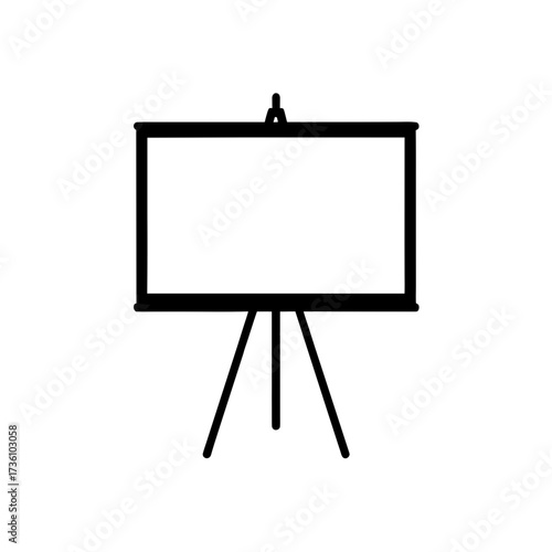 Wallpaper Mural whiteboard icon black silhouette vector illustration on transparent background Torontodigital.ca