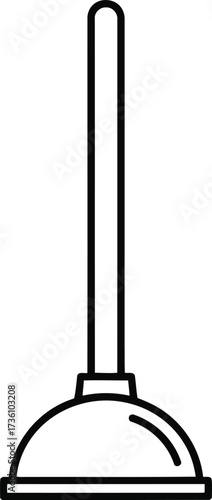 Simple plunger icon vector art bathroom tool vector