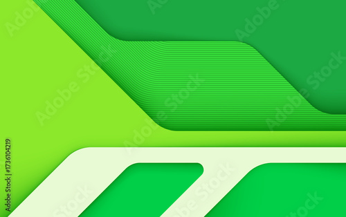 Abstract green background with square pattern and light wave design